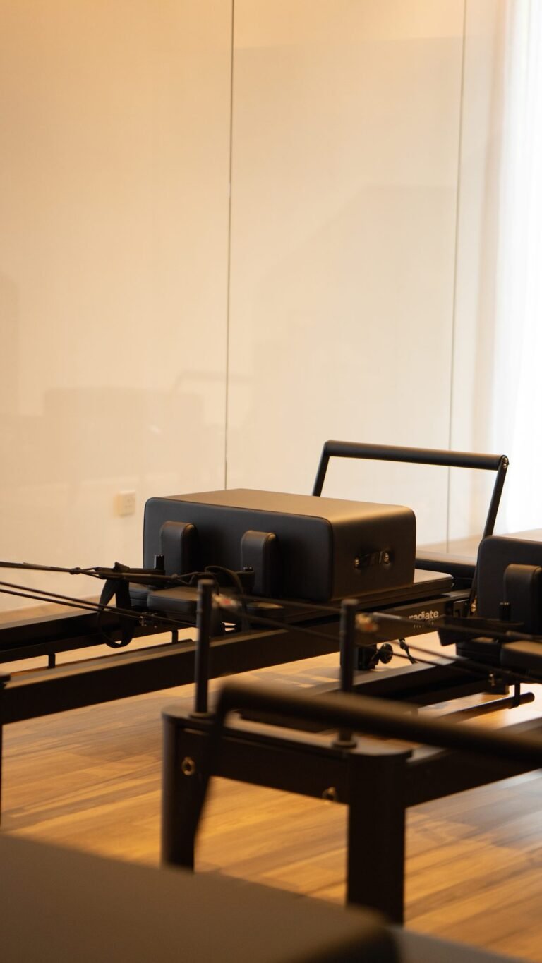 A Radiate reformer and chair in warm daylight